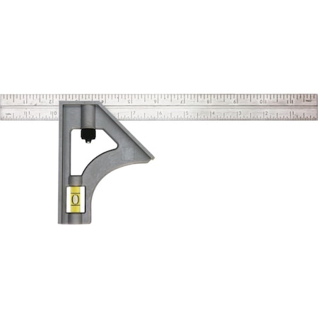 Johnson Level 12 In. English Structo-Cast Combination Square 415